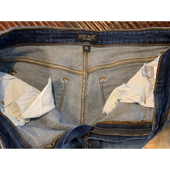 Judy Blue Cutoff Denim Shorts Lucas High Rise Womens Size XL - Picture 7 of 13